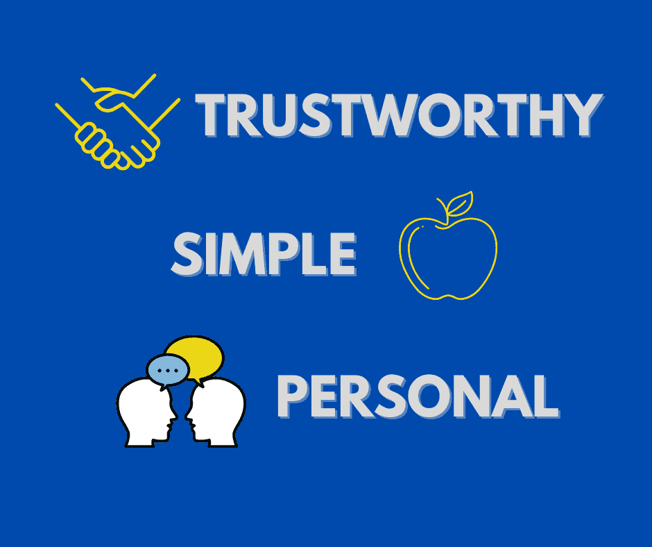 unique selling points trustworthy simple personal
