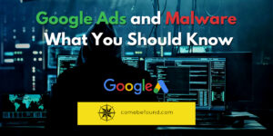Google ads and malware - what you should know is text over a picture of a person who is supposed to be a computer hacker.